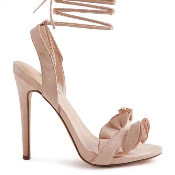 Shoedazzle Beige Shirah Heeled Sandals - Size 5.5 - Picture 3 of 14